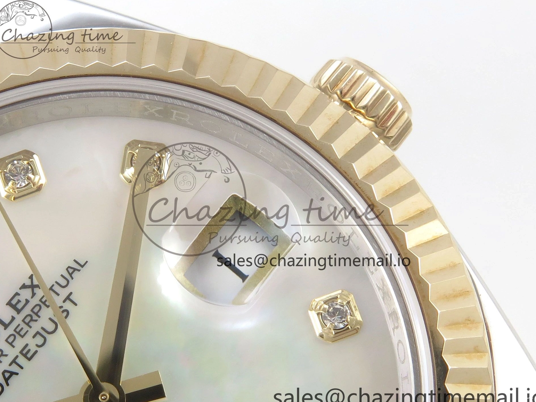 on Edition MOP DateJust White SS 41mm SS Bracelet Jubilee YG Dial Best 126333 3EF YG Diamond SA3235 1:1 0416
